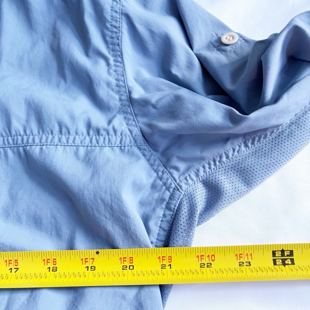 Mountain Hardwear Shirt Women 12 Blue Long Sleeve Button Up Pockets Gorpcore - Picture 4 of 6